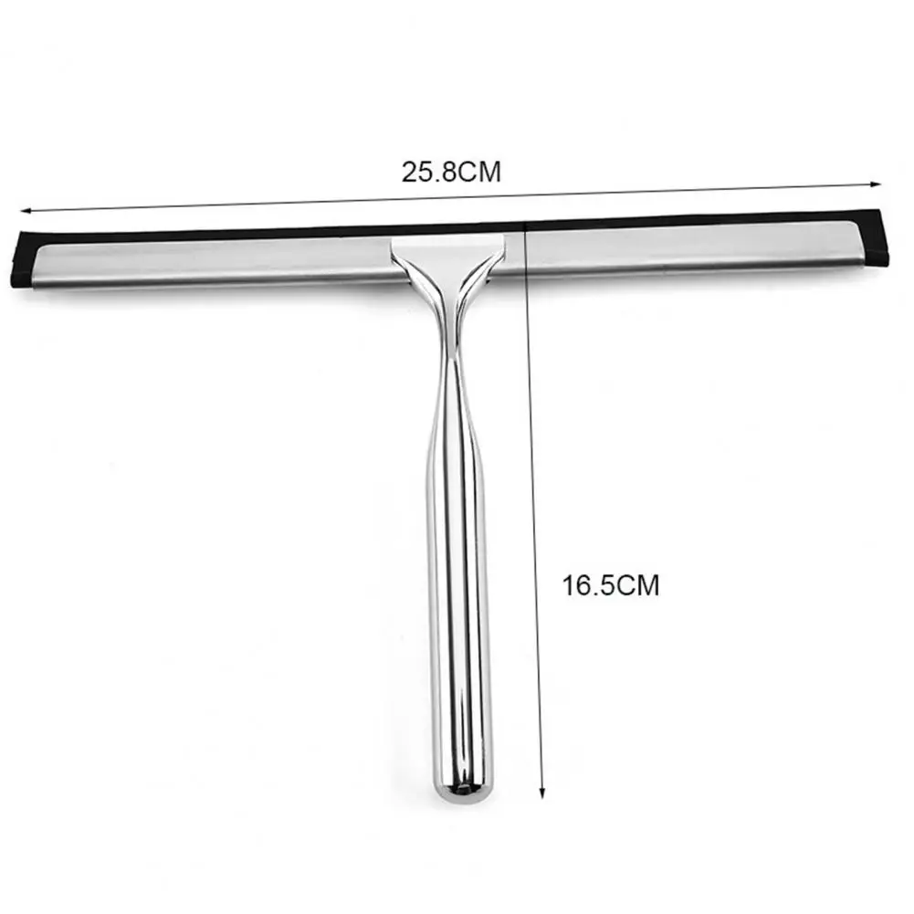 

Stainless Steel Squeegee Cleaning Glass Wiper with Suction Cup Bathroom Supply