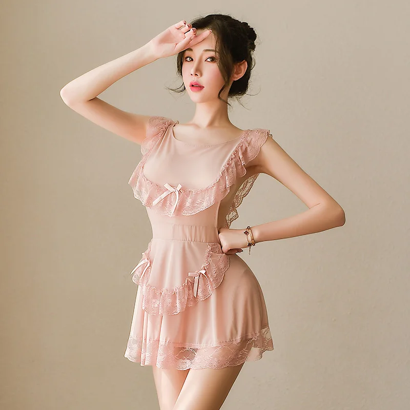 Сексуальное мягкое платье для Униформа горничной Косплей Эротические