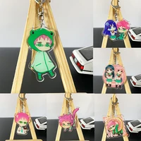 anime the disastrous life of saiki kusuo keychain transparent double sided acrylic keyring bag pendant saiki k