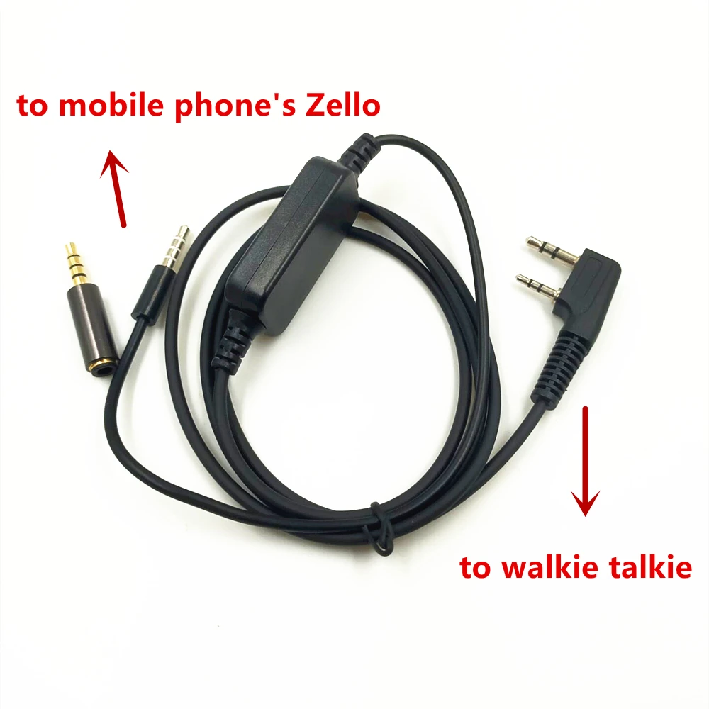 zello k1 cable audio interface cable for baofeng uv5r uv 82 kenwood wouxun tyt zello on the mobile phone android ios free global shipping