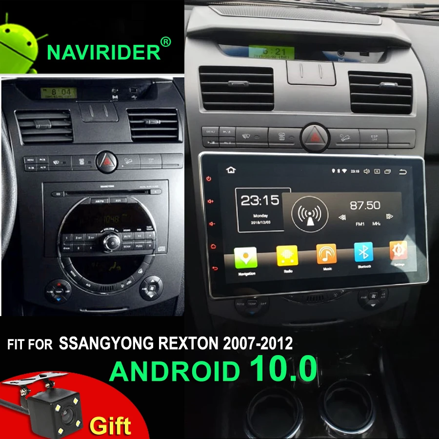 Автомагнитола 2 Din мультимедийный плеер радио Android 10 Авторадио Для SSANGYONG Rexton 2008 GPS