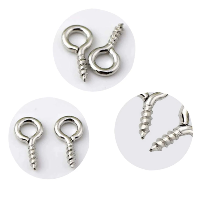 600 штук Мини винта для украшения ногтей маленькие винтовые иглы глаз крючок игл