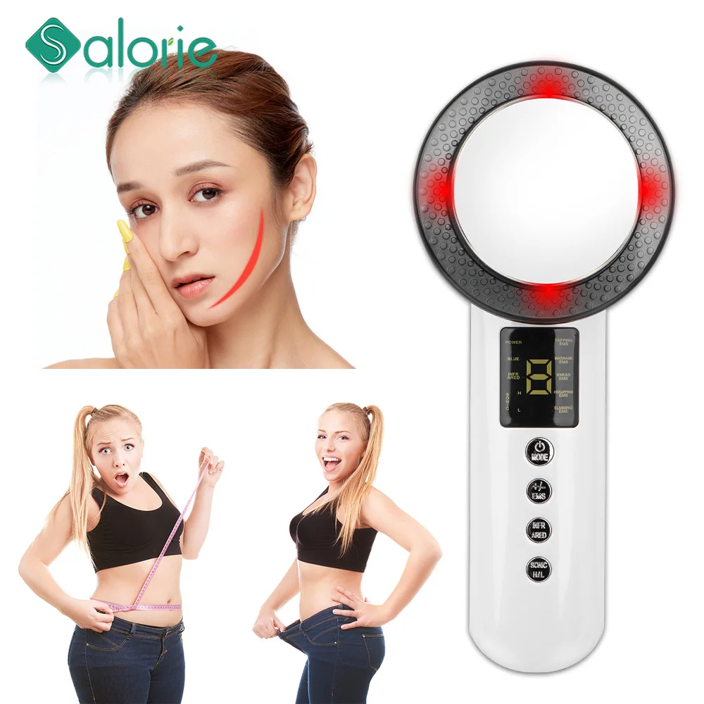 

LCD Ultrasonic Cavitation EMS Fat Burner Body Slimming Massager Infrared Cellulite Weight Loss Machine Galvanic Face Lift Tool