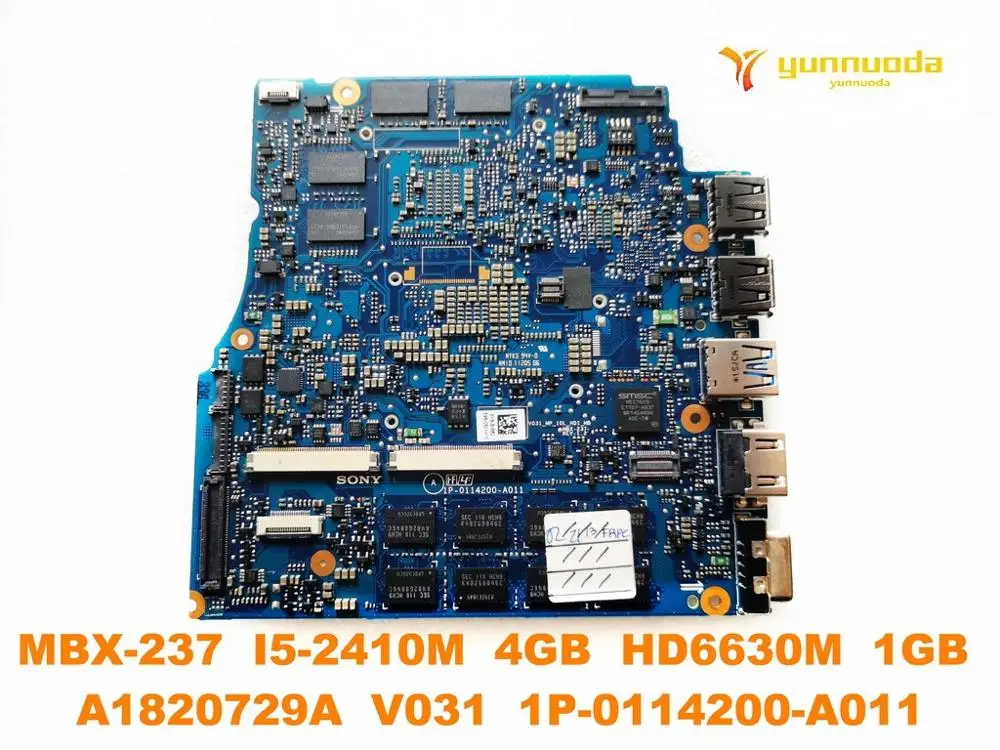 Original for SONY MBX-237 laptop motherboard I5-2410M 4GB HD6630M 1GB A1820729A V031 1P-0114200-A011 tested good | Компьютеры и офис