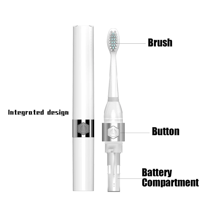 Powerful Electric Ultrasonic Toothbrush Washable Electronic Whitening Waterproof Teeth Brush with 2 Cleaning Machine | Бытовая техника