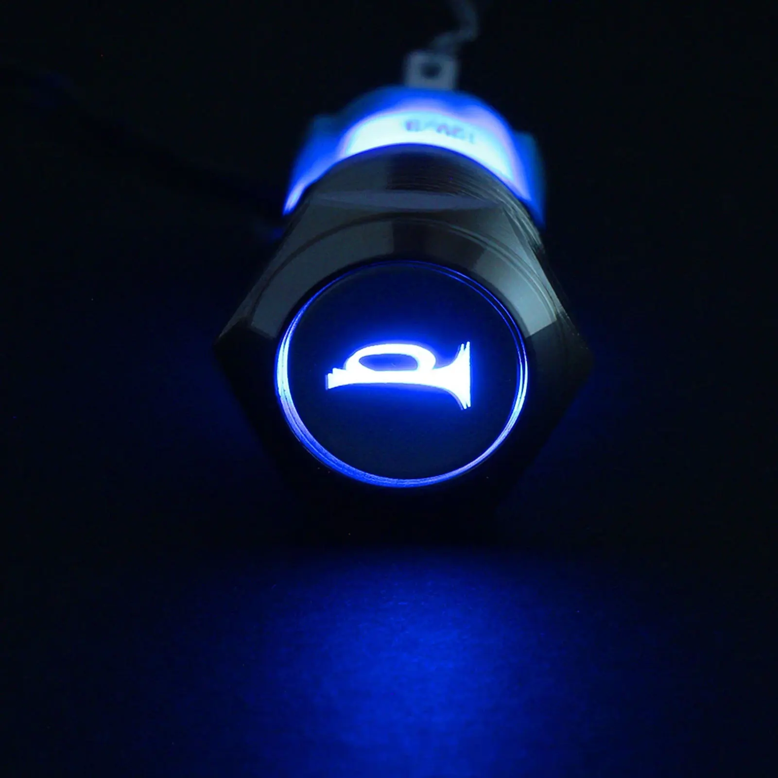 

16mm IP67 LED Light Momentary Push High Head Self-Reset Waterproof ButtonButton Horn Power Switch Button For Car Speaker