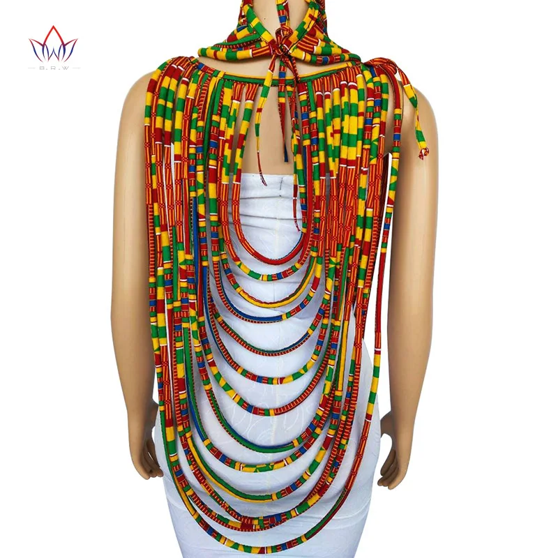 2020 Анкара красивое многожильное Ожерелье Африканские смелые красочные длинные