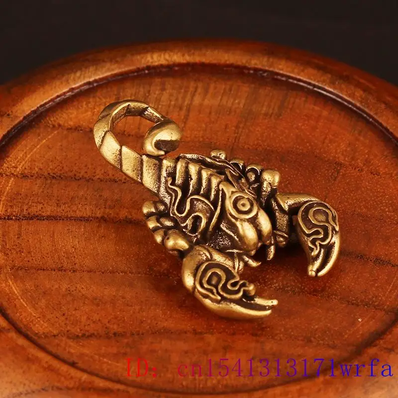 Латунные статуэтки Скорпион скульптуры брелки подарок телефон очаровательные