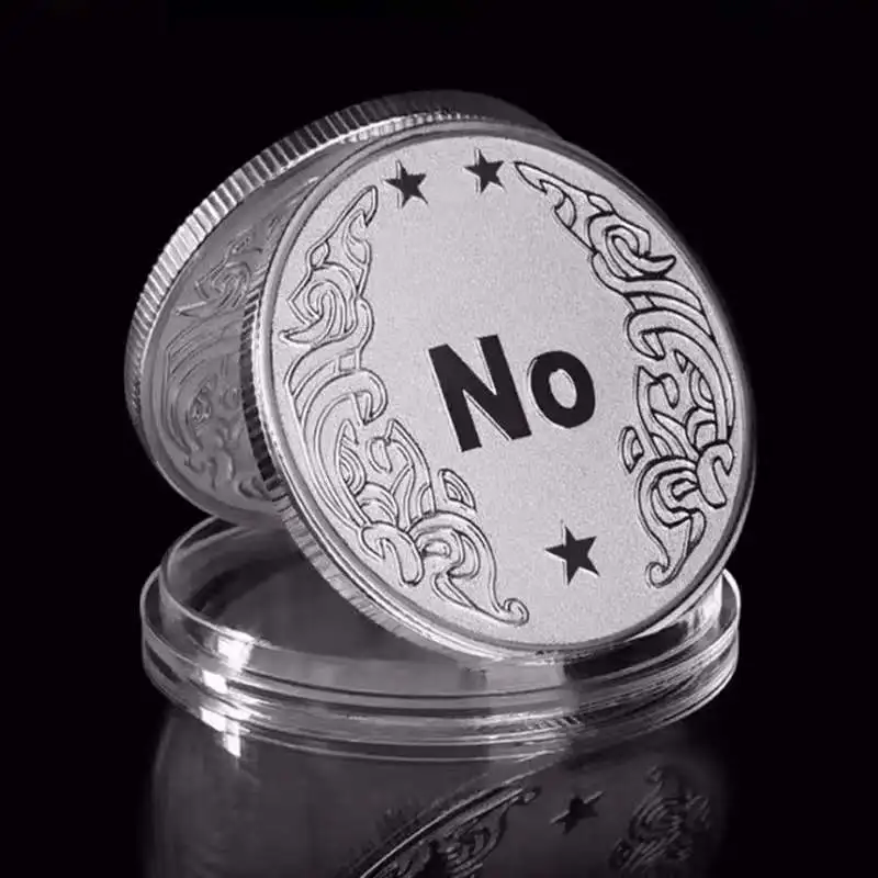 

[Moonlight Silver Edition] YES/NO Commemorative Collectible Coin Embossed Coin Commemorative Medal Decision Lucky Love Coin