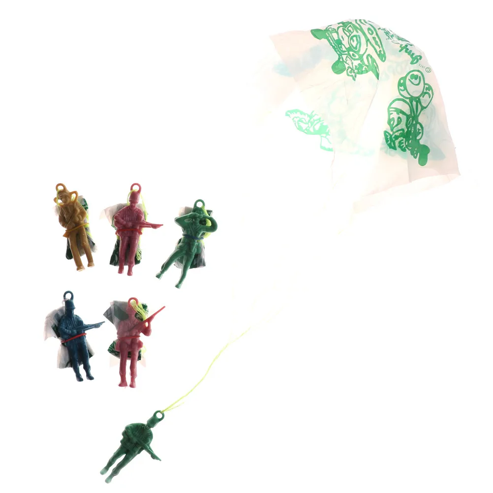 6Pcs Educational Parachute Men with Figure Soldier Kids Outdoor Games Toy Children's Mini Hand Throwing Parachute Toy