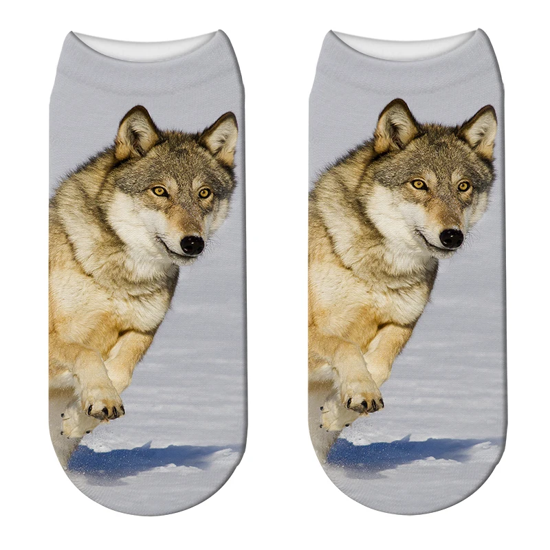 

Novelty 3D Printed Animal Socks Funny Dog Women Summer Sports Breathable Low Ankle Socks Cotton Happy Holiday Gift Socks