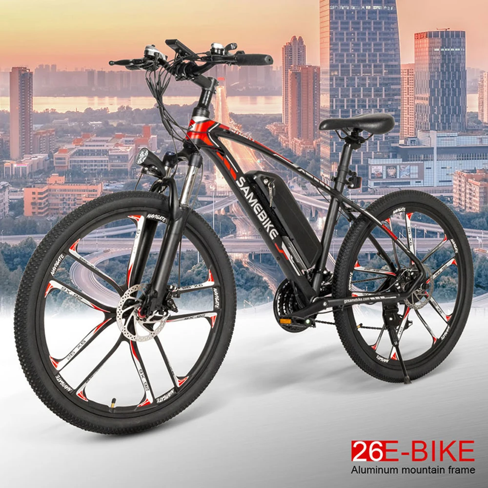 

26 Inch Electric Bike 350W Motor Moped Bikes 48V 8AH Power Assist Electric Bicycle 35-40km High Speed Adult E Bikes