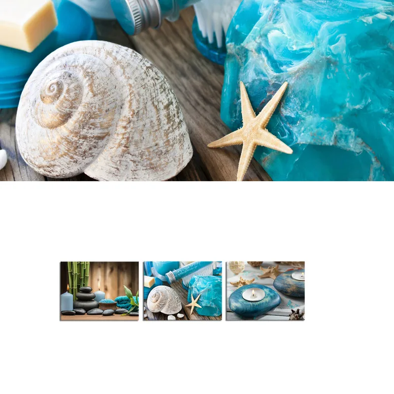 

3 Pieces Canvas Posters and Prints Bedroom Beautiful Stones and Candles Print Home Decor Poster for Room Decoration Pictures