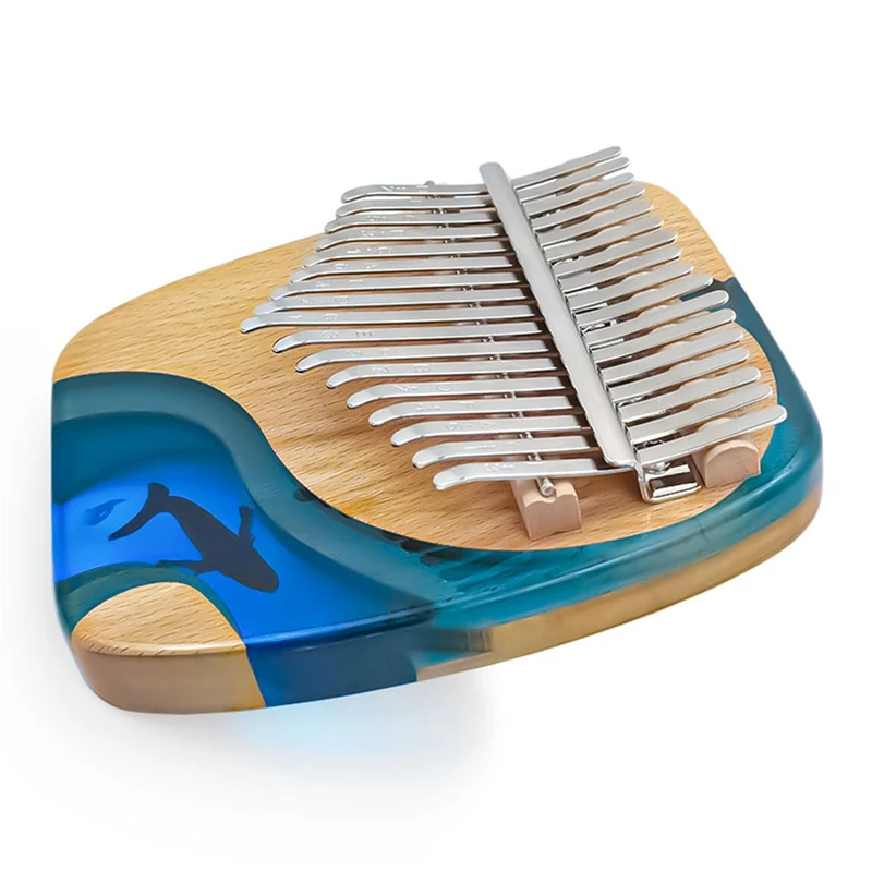 17 тонов под большой палец квадратное деревянное + акриловое китовое пианино