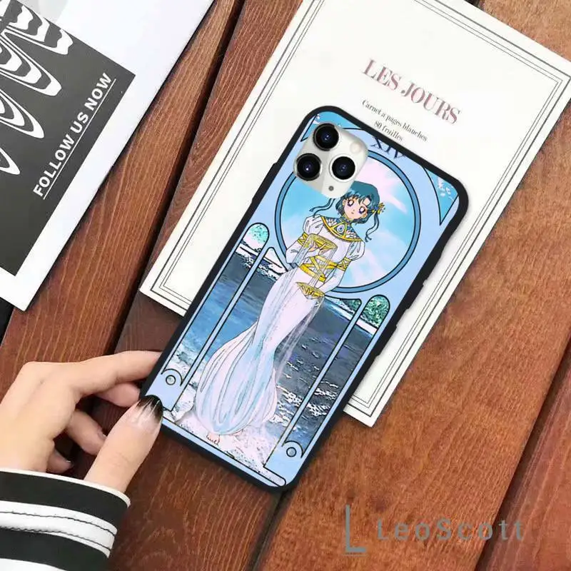 

sailor moon tarot card Phone Case for iPhone 11 12 pro XS MAX 8 7 6 6S Plus X 5S SE 2020 XR Soft silicone