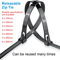 20pcs self locking cable organizer black nylon wire organizer zip tie fixing ring wire industrial cable zip tie cable management