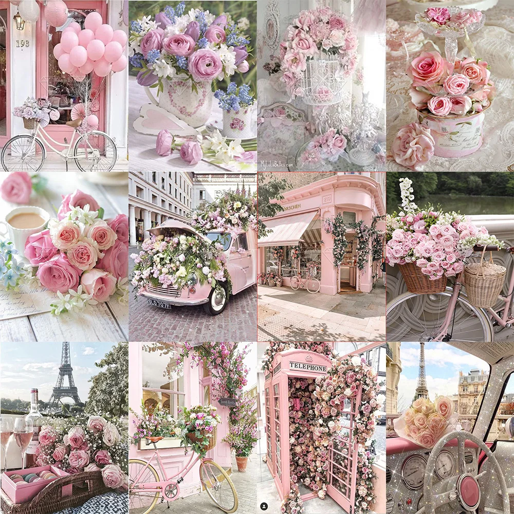 

5D DIY Diamond Painting Landscape Flower Car Eiffel Tower Full Square Round Embroidery Mosaic Cross Stitch Paint Home Decor Sale