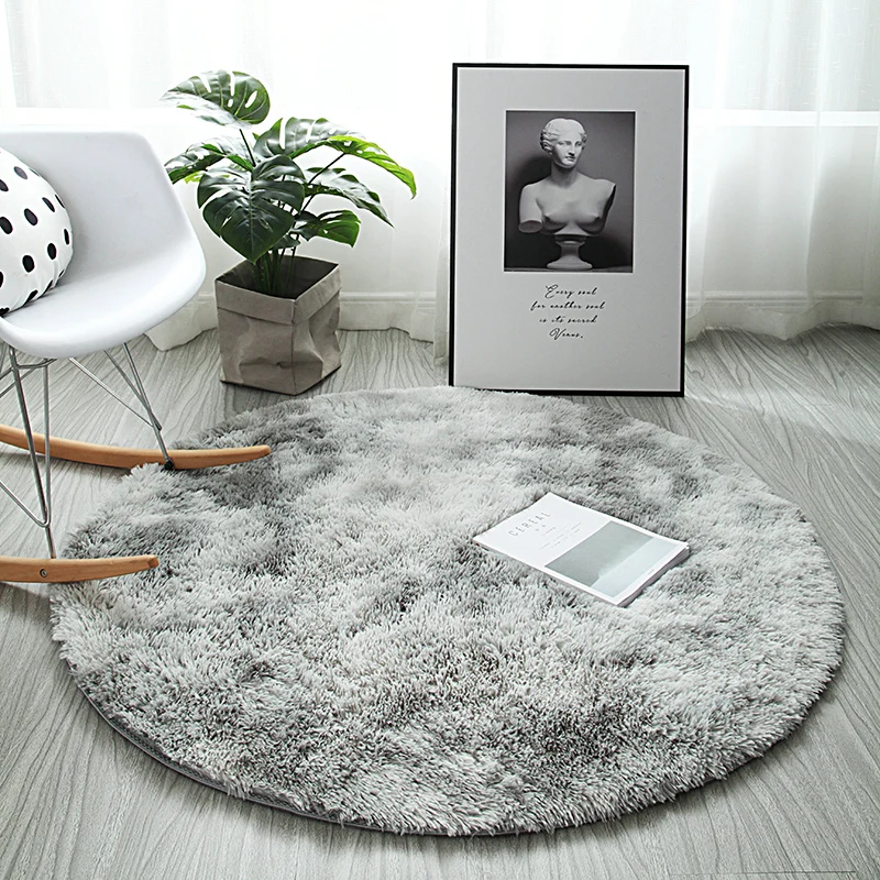 

Скандинавские ins, круглый ковер, толстая губка, детский анти-осенний коврик, прикроватный ковер, плотный мягкий, приятный для кожи, не вызывает запаха, детский коврик для ползания