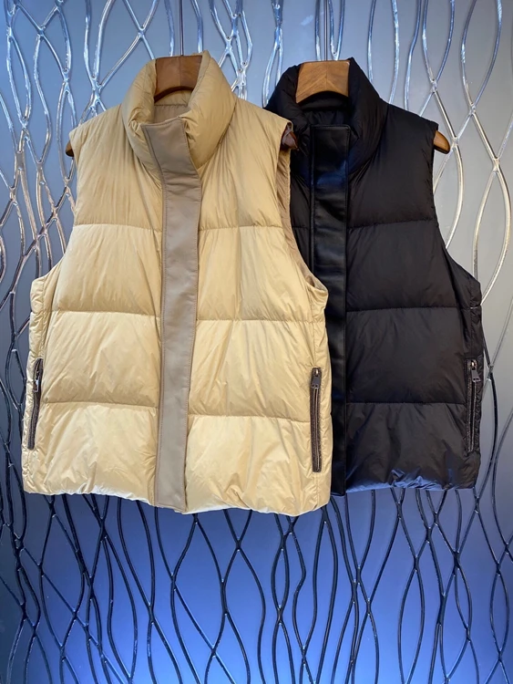 

2021 new women fashion simple casual down thick warm vest jacket 1116