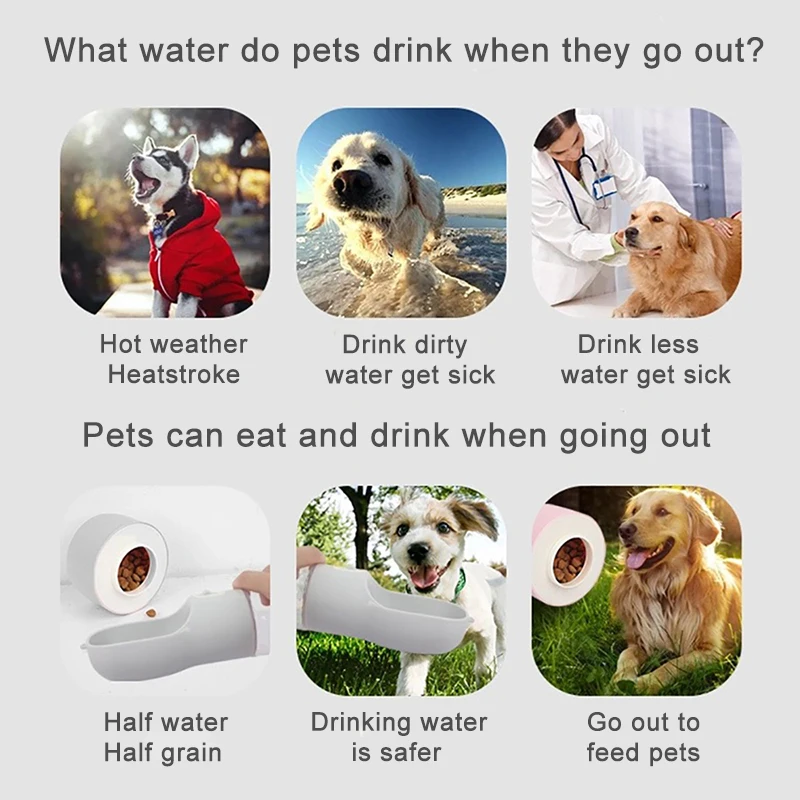 Hoopet собака бутылка для воды собак Портативный отдыха на открытом воздухе