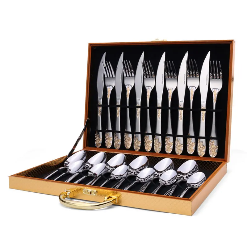 Высококачественные столовые приборы в западном стиле из нержавеющей стали 304