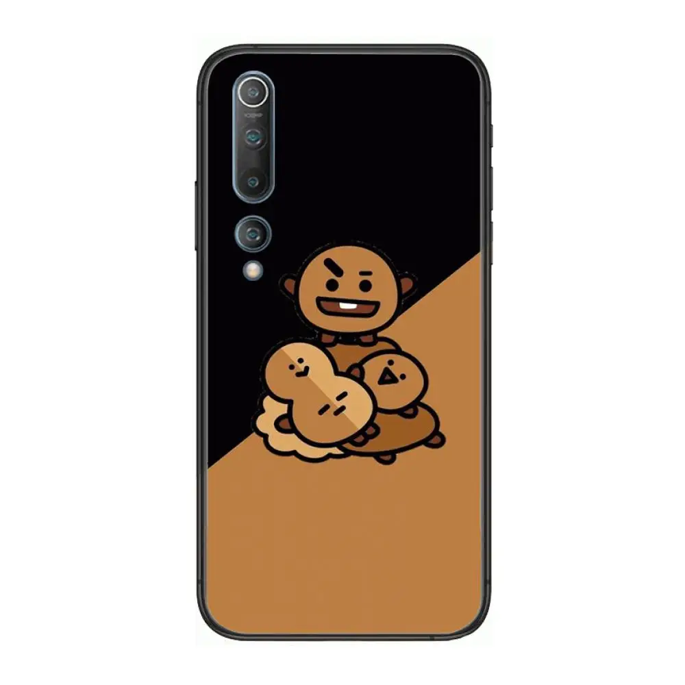 

Case study BT21 game Phone Case For xiaomi mi11 5g 10 liti Ultra 9Pro SE 3 8 Note Anime Black Cover Silicone Back Pretty tpu