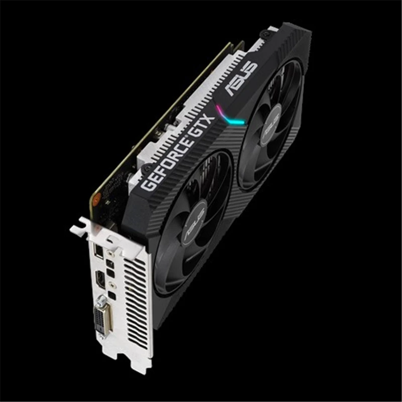 Видеокарта Asus DUAL-GTX1650-O4GD6-MINI NVIDIA GeForce®Видеокарта GTX 1650 OC edition 4 Гб GDDR6 HDMI-совместимая