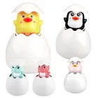 Мультяшное животное, динозавр, утка, дождливая планка, Детская водная игрушка, детская черепаха для плавания, детская пляжная игрушка для ванной, заводная игрушка