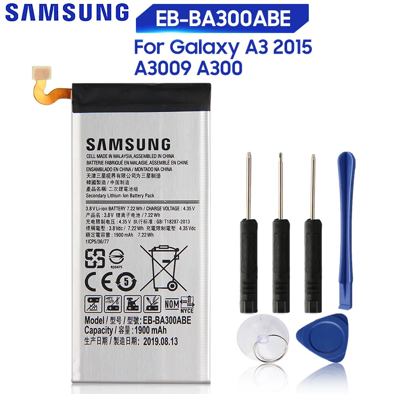 Оригинальная запасная батарея Samsung для GALAXY A3 A3000 A300X A3009 телефона 10000