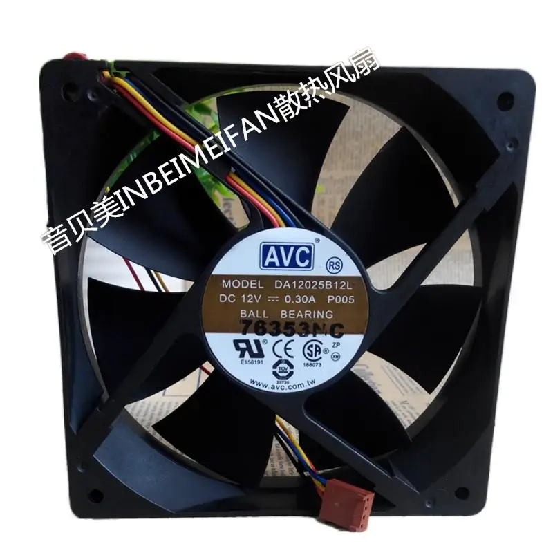 AVC DA12025B12L P005 12 В 12025 а 12 см 120 120*25 мм бесшумный 4-контактный ШИМ-вентилятор