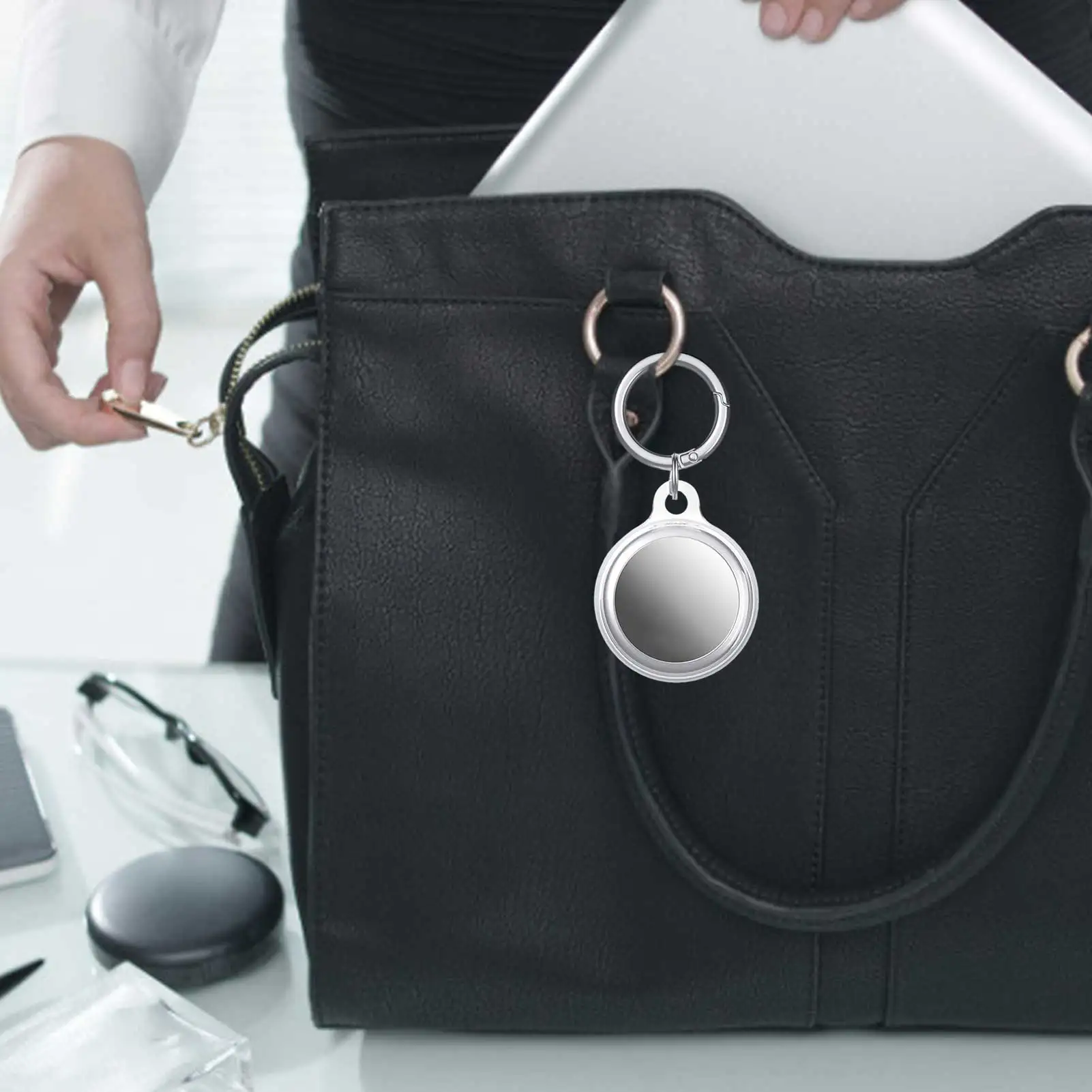 

For Apple Airtags Liquid Silicone Protective Sleeve For Apple Locator Tracker Pet Anti-lost Device & Keychain Protective Sleeve