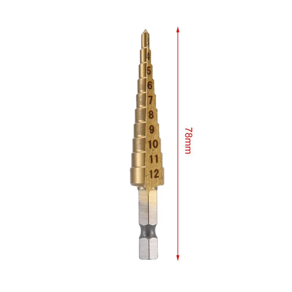 

HSS Titanium Coated Step Drill Bit set Drilling Power Tools for Metal Wood Drill Hole Cutter Step Cone Drill Bit