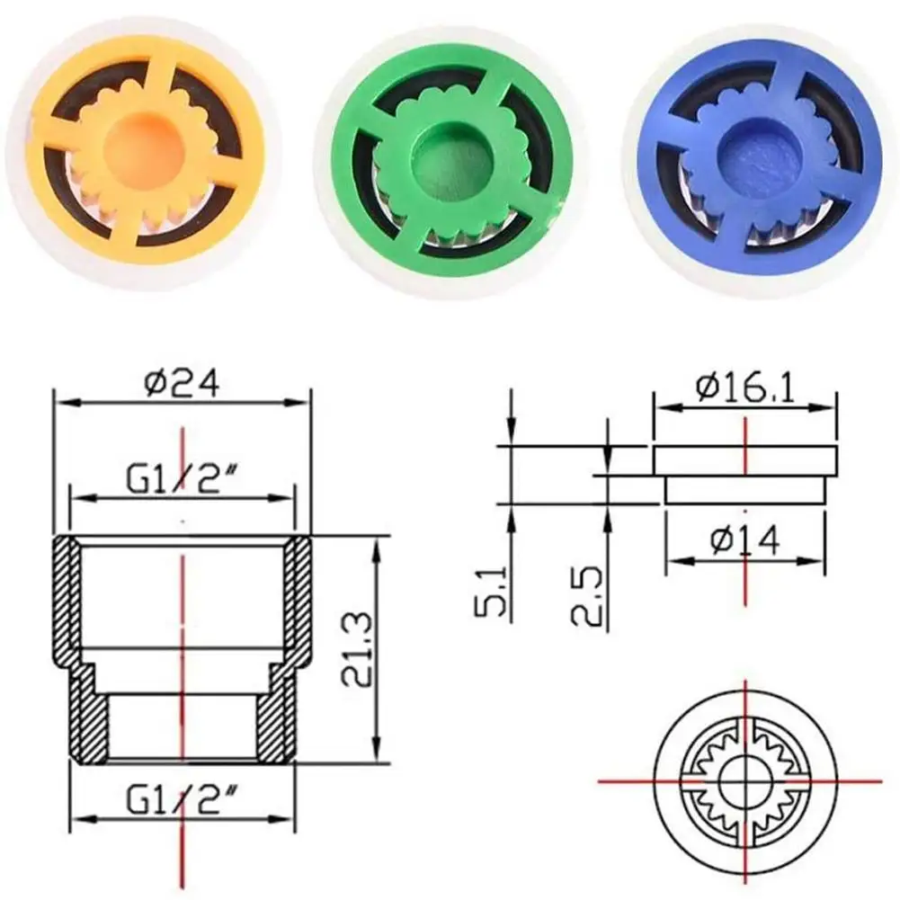 

Shower Flow Reducer Limiter Set-Up To 70% Water Saving 1/2 Accessories Inch 4L/min Bathroom For Shower Taps D0H6