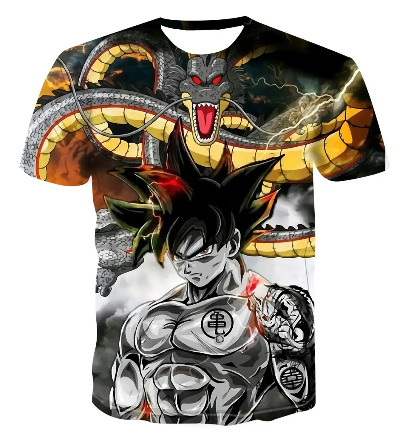 Новинка, футболки Dragon Ball Z, мужские летние футболки с 3D принтом, Супер Саян Гоку, черные Zamasu, Вегета, драконий жемчуг, Повседневная футболка, топы, футболки