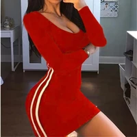 2021 fashion womens clothing womens summer long sleeve bandage dress women for night party prom dresses