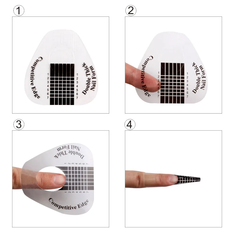 

Nail Forms Extension Clear PVC Builder Form Guide For Nail Extension Stencil Manicure Tools Nail Form