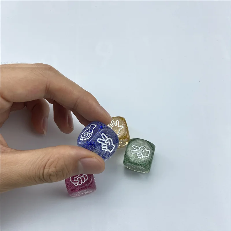 

100/200Pcs Family Party Funny Dice Board Games Toy Creative Finger-guessing Game Dice Rock Paper Scissors Game Scissors Stone