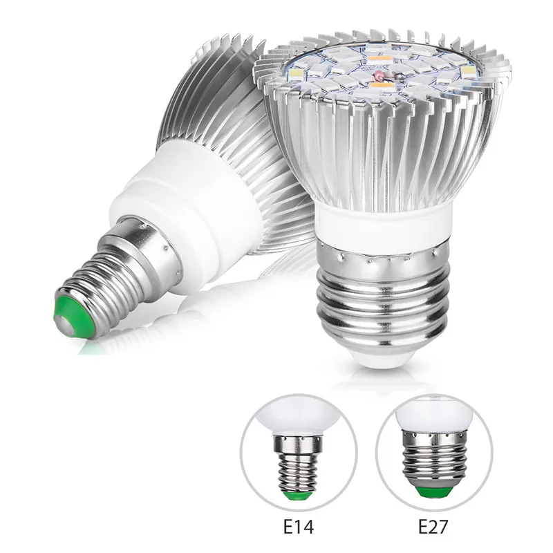 

LED Plant Growth Light E27 Full Spectrum Plant Light 18 Beads 28 Beads Lamp Cup Succulent Fill Light