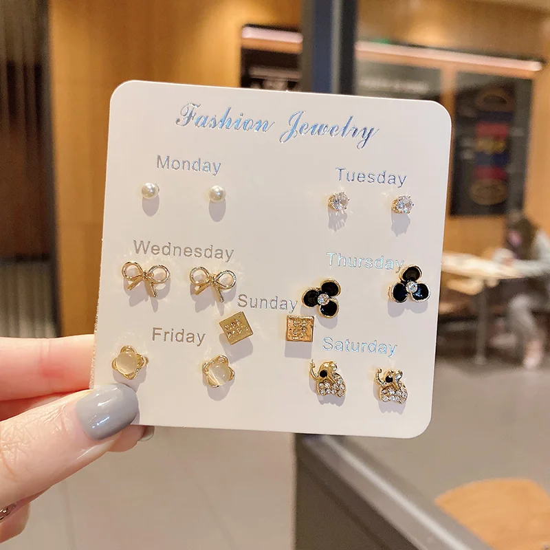 Модные женские Геометрические ювелирные изделия в виде цветов стиле корейские