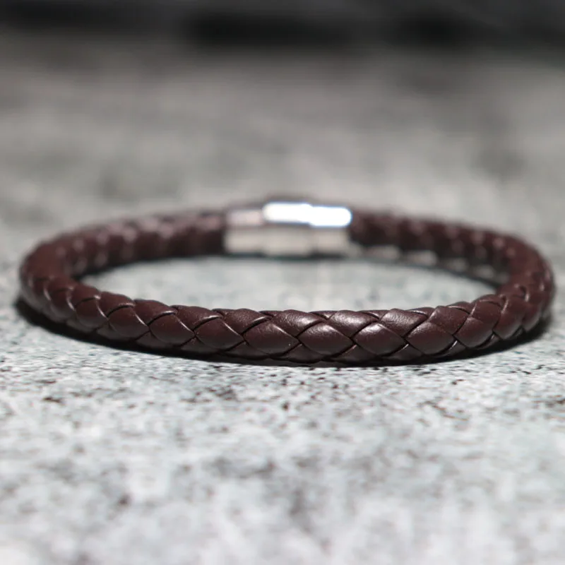 Trendy 3pcs/pair Mens Bracelet Natural Volcanic Stone Braslet Handmade Weaving Leather Brazalete Male Accessories Moda Hombre | Украшения и