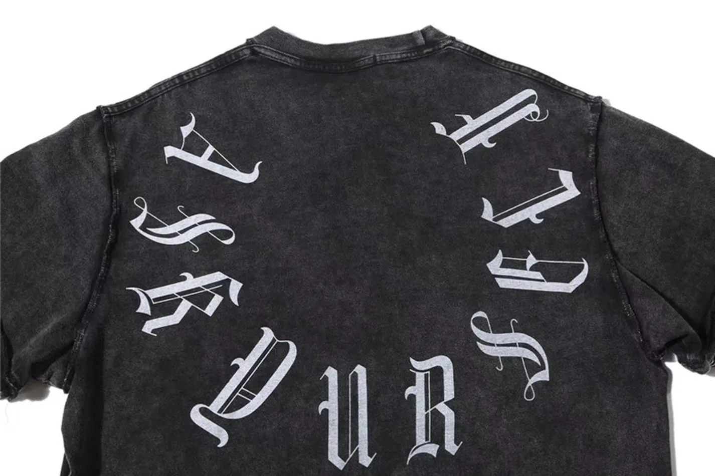 

Old Inside Washed Out Askyurself T-shirt Women Men 1:1 Mock Two-Piece Vintage Top Tee ASKYURSELF Long sleeve T shirt