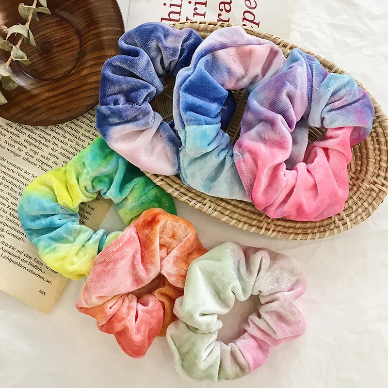 Эластичные резинки для волос девочек резинка хвоста женские бархатные повязка