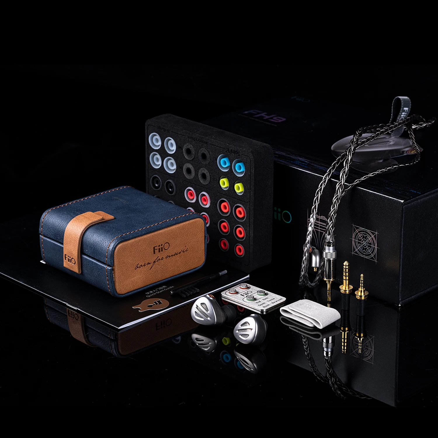 FiiO FH9 HiFi музыкальный монитор наушники-вкладыши 1DD + 6BA драйверы Knowles наушники IEM с MMCX
