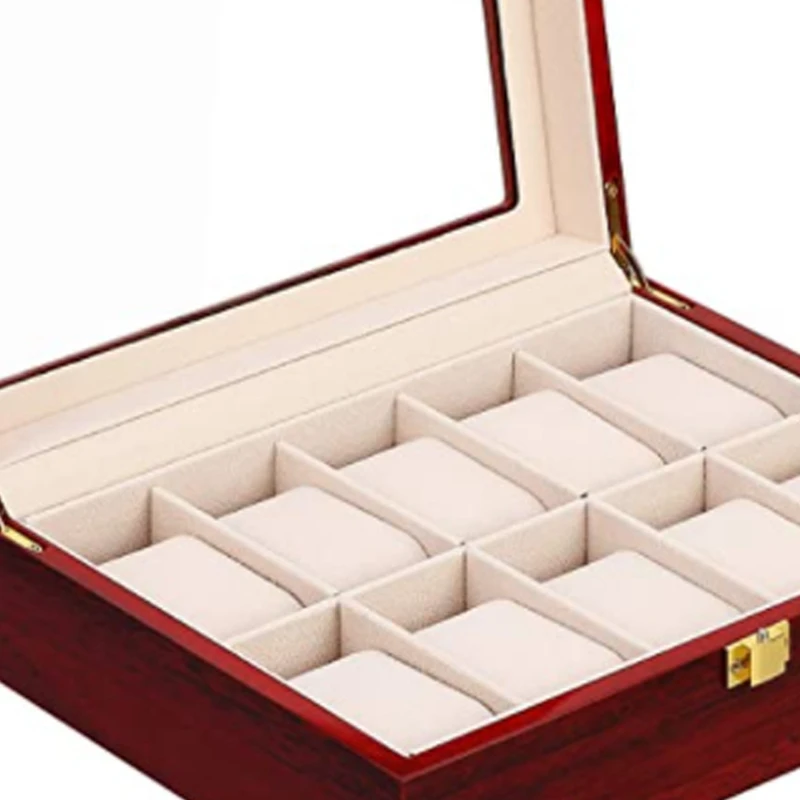 

10 Slot Watch Display Storage Box/Jewelry Collection Case/Wooden Organiser Holder Box