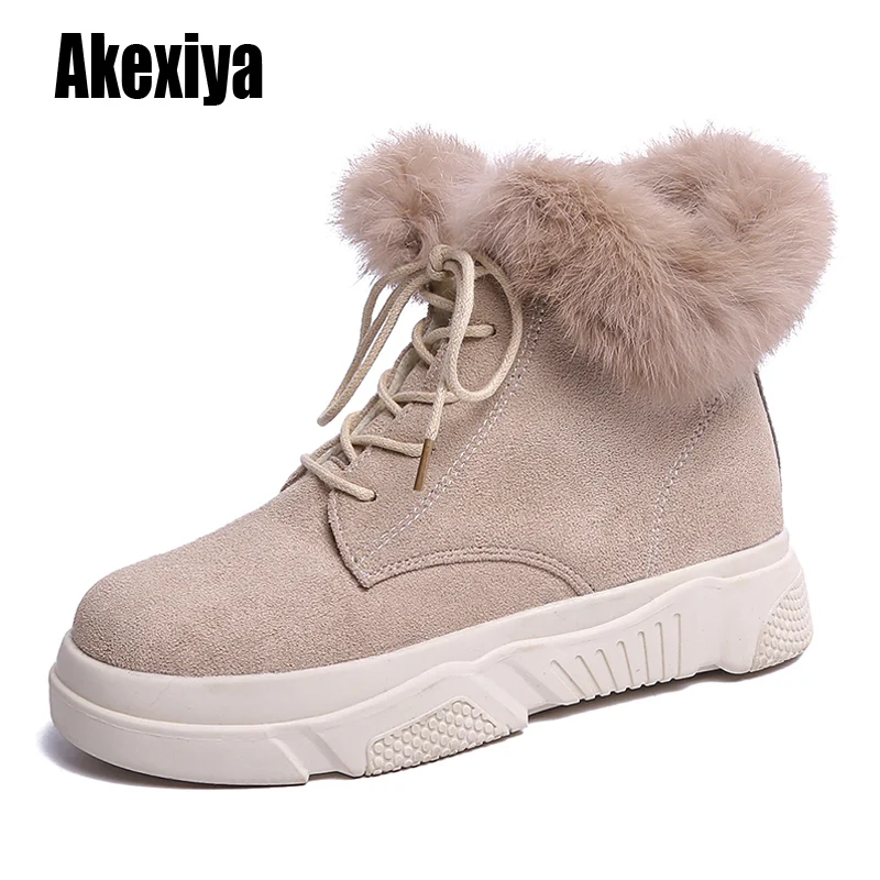 2020 г. обувь теплые зимние женские ботинки на платформе плюшевые повседневные
