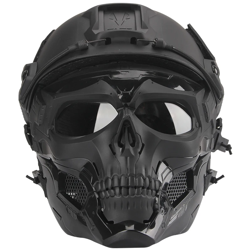 Lightweight Military Tactical Bulletproof Helmet with Skull Mask - Ideal for Painball, Riding, and Bulletproof Protection image 5