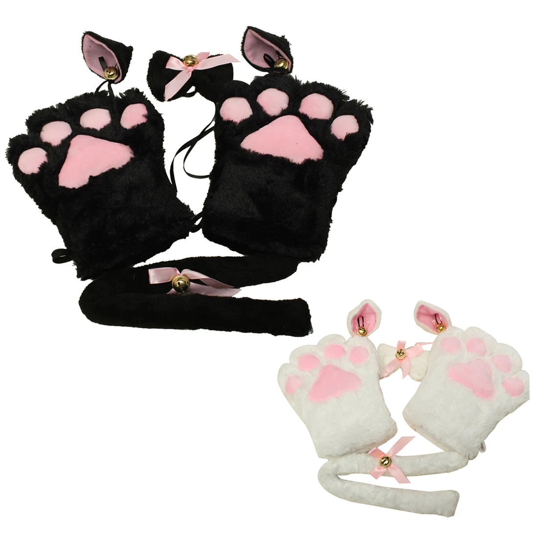 

Kitten Cat Maid Cosplay Roleplay Anime Costume Gloves Paw Ear Tail Tie Party