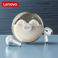 lenovo lp80 transparent tws bluetooth wireless earphones sport waterproof headsets low latency gaming music touch control earbud