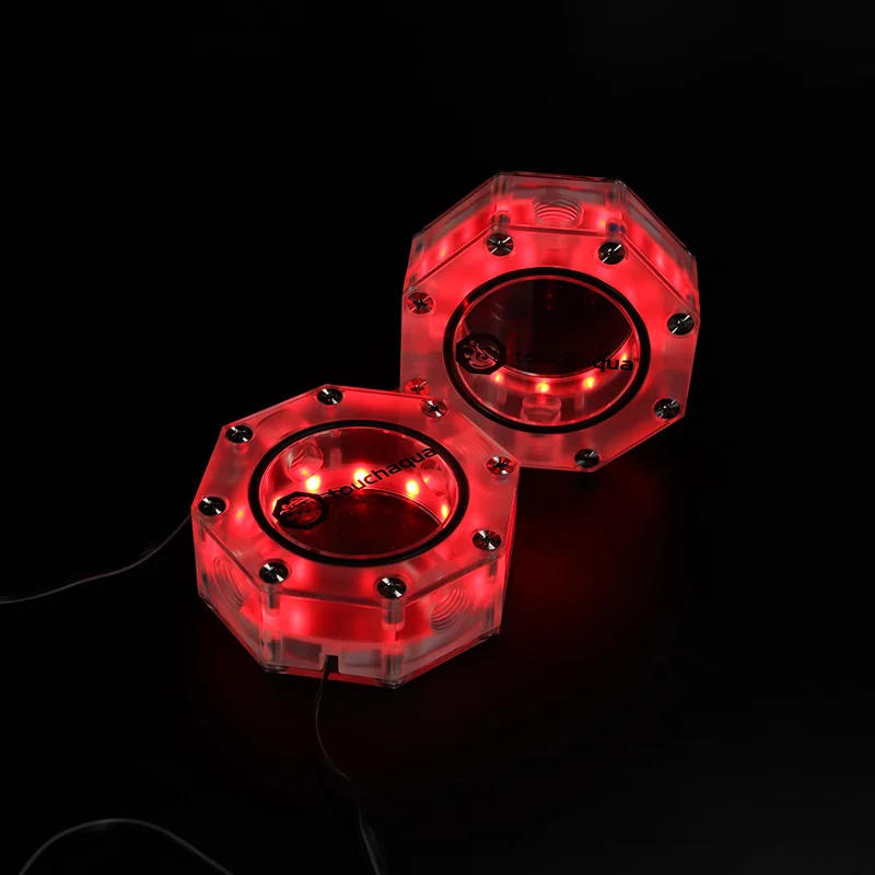 Bitspower Touchaqua бак для воды восьмиугольный двойной комплект посылка Цифровой RGB с 2 шт бак с цветком 5 в Входная мощность