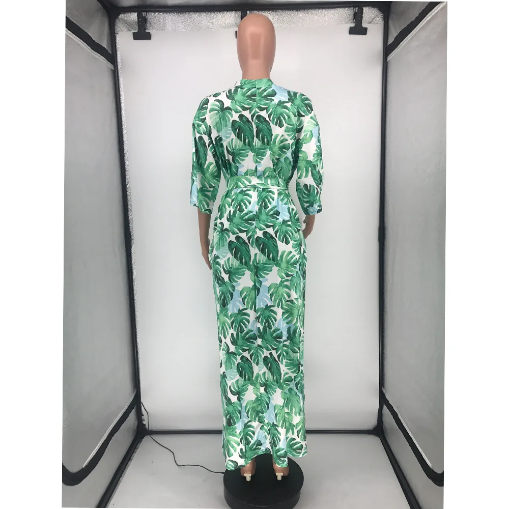 

Zoctuo Women Leaf Print Two Piece Set Long Clock Tops and Shorts Pants Set Suit Beach Streetwear Bandage Boho Fitness Outfits